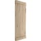 Ekena Millwork Rustic Three Board Joined Board-n-Batten Hand Hewn Faux Wood Shutters w/End Batten, 16 1/2"W x 44"H SHUBJE16X44HHPR - alternate 9